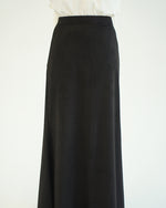 Suede Maxi Skirt Black C231