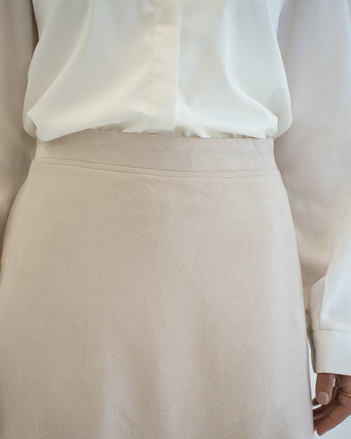 Suede Maxi Skirt Beige C231