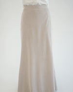 Suede Maxi Skirt Beige C231