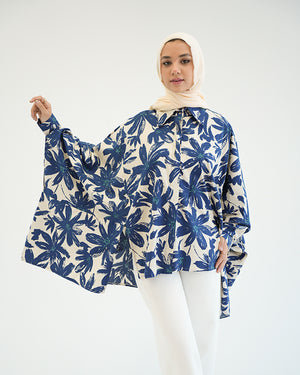 Floral Poplin Chemise Navy C2192