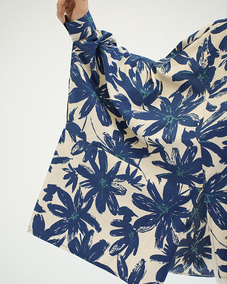 Floral Poplin Chemise Navy C2192