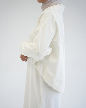 Denim Bolero Jacket White C1600