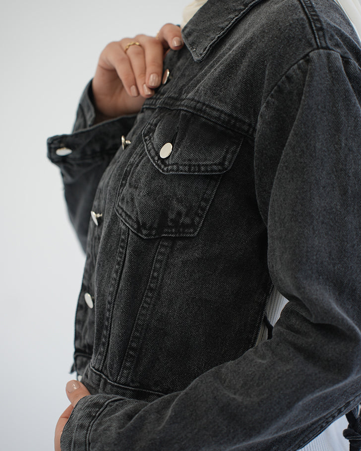 Denim Jacket Grey C1601