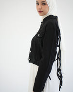 Denim Jacket Black C1601