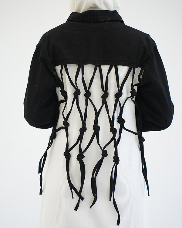 Denim Jacket Black C1601
