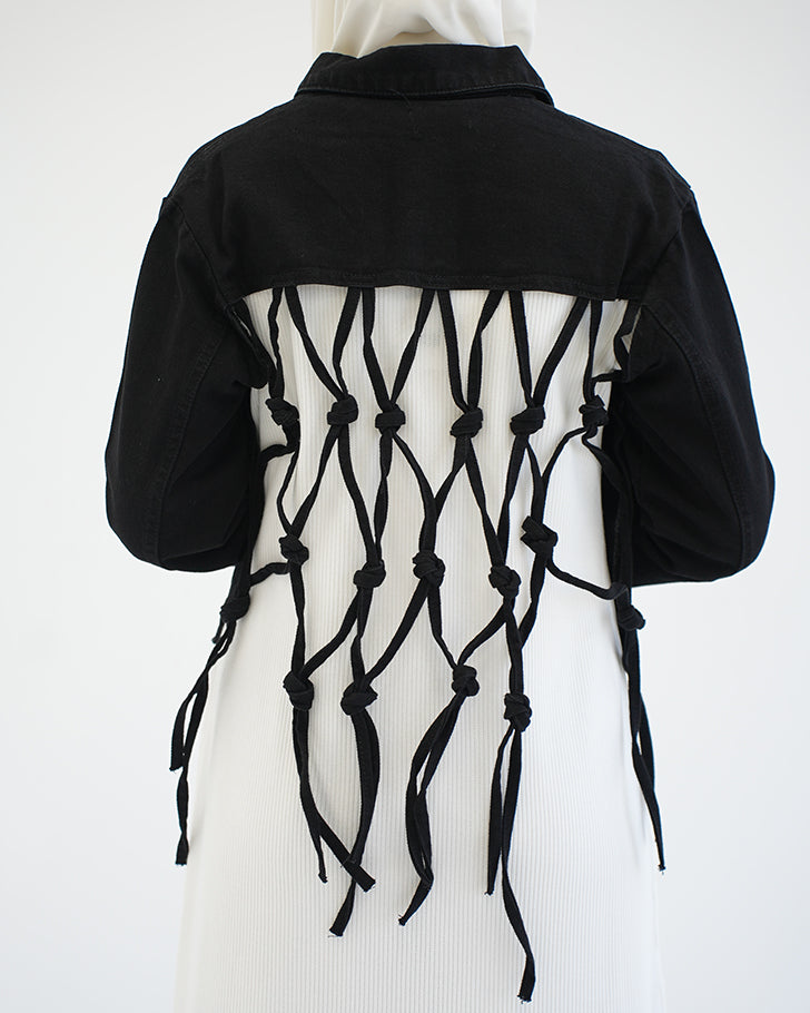 Denim Jacket Black C1601