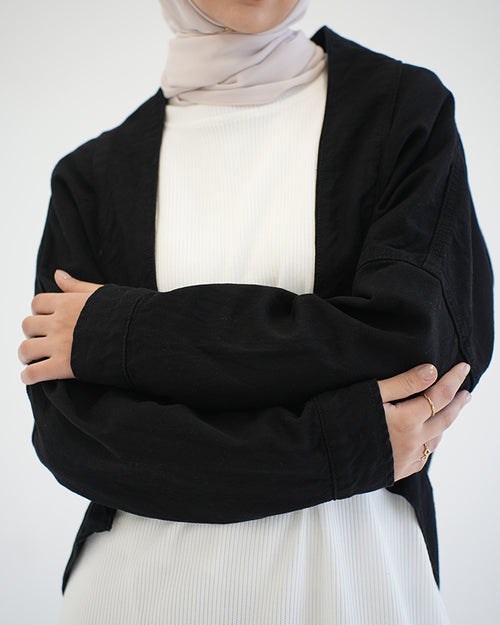 Denim Bolero Jacket Black C1600
