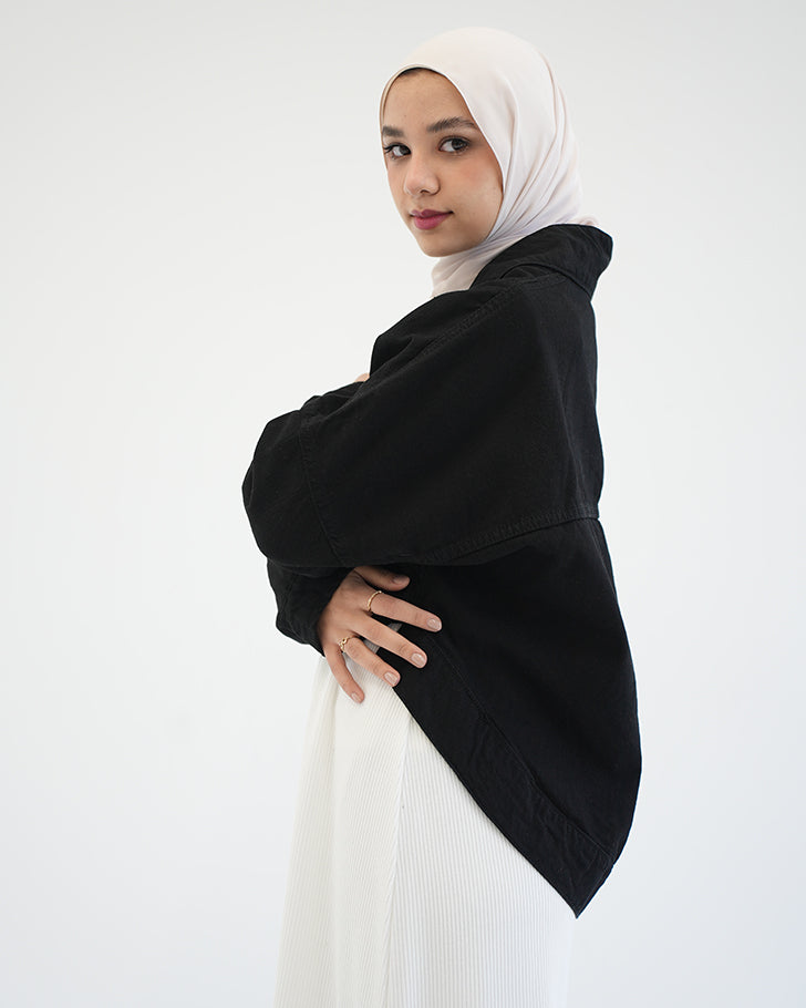 Denim Bolero Jacket Black C1600