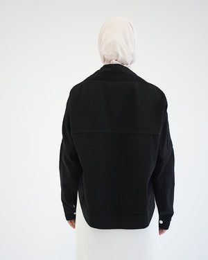 Denim Bolero Jacket Black C1600