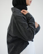 Denim Bolero Jacket Grey C1600