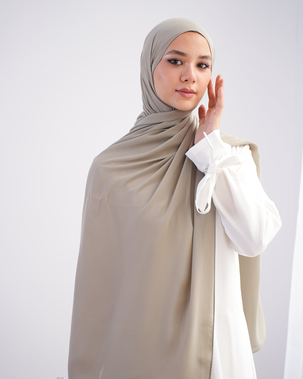 Soft Cotton Chiffon Silver
