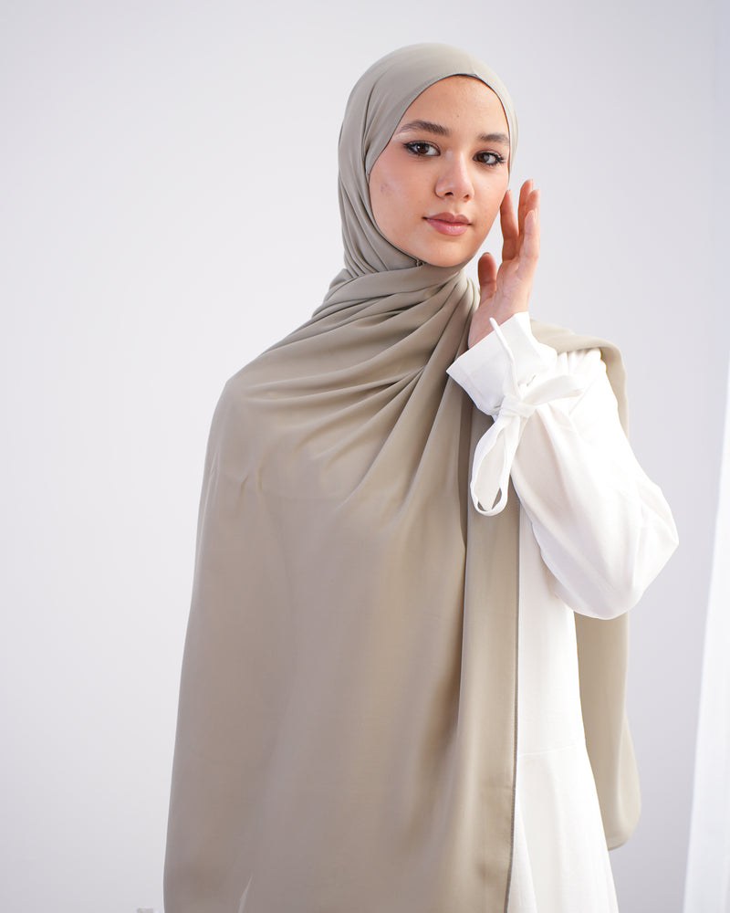 Soft Cotton Chiffon Silver