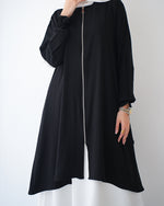Black Zippered Modest Tunic C239