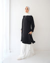 Black Zippered Modest Tunic C239
