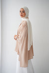 Free Size Shirt Poncho Beige C2191