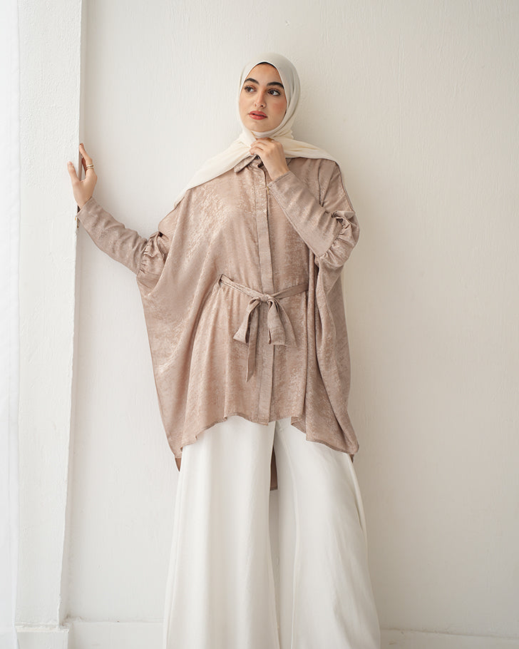 Shimmer Free Size Blouse Nude C223