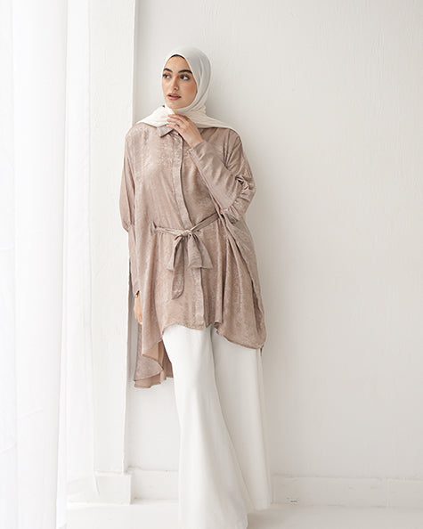 Shimmer Free Size Blouse Nude C223
