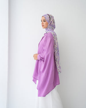 Free Size Shirt Poncho Mauve C2191
