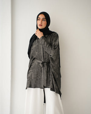 Shimmer Free Size Blouse Silver C223