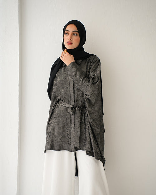 Shimmer Free Size Blouse Silver C223