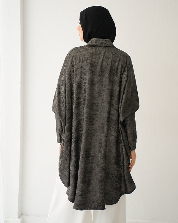 Shimmer Free Size Blouse Silver C223