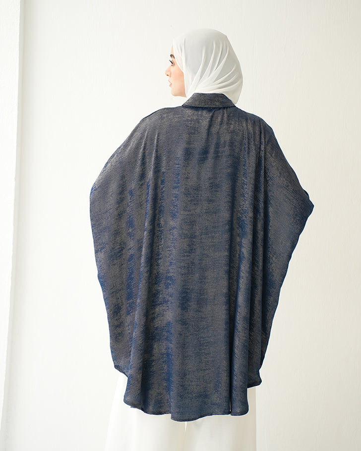 Shimmer Free Size Blouse Navy C223