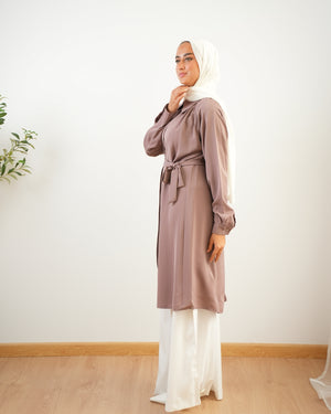 Silk Blend Maxi Chemise DustyRose C252