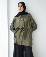 Shimmer Free Size Blouse Olive C223