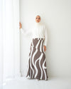 Linen Blend Maxi Skirt C1712