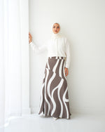 Linen Blend Maxi Skirt C1712