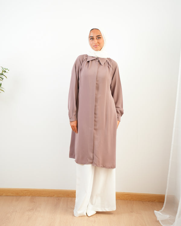 Silk Blend Maxi Chemise DustyRose C252