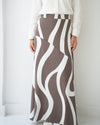 Linen Blend Maxi Skirt C1712