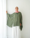 Free Size Shirt Poncho Olive C2191