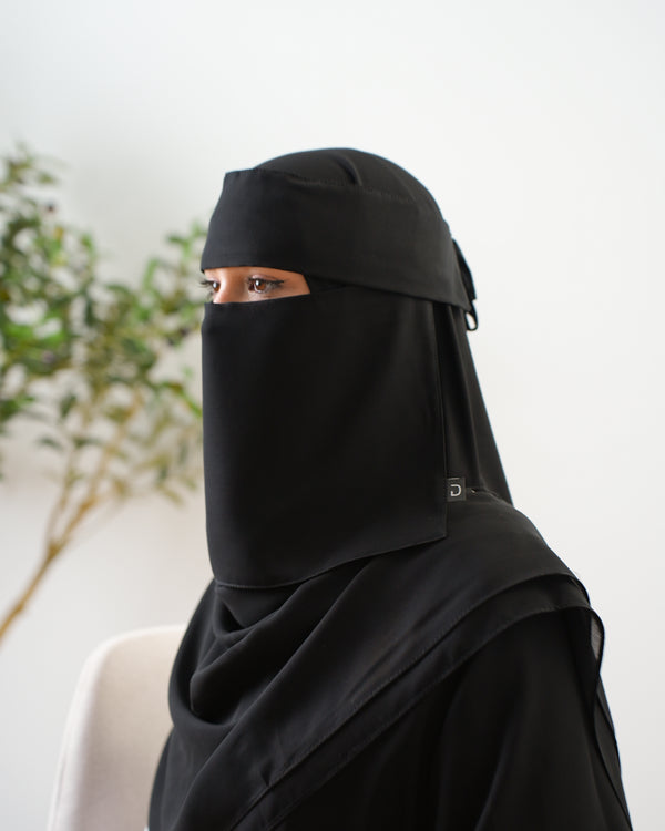Niqab Malaky Black C3000