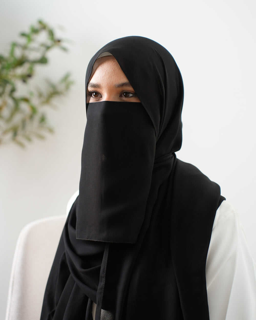 Stretch Niqab Black C3100