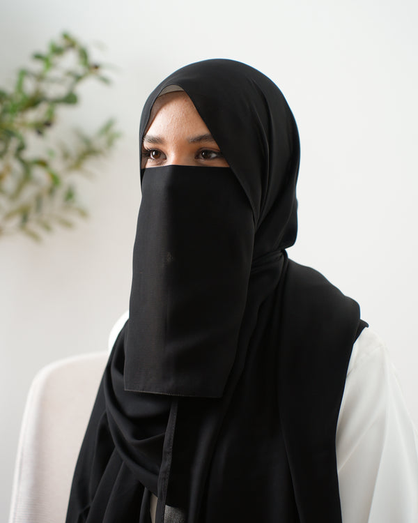 Stretch Niqab Black C3100