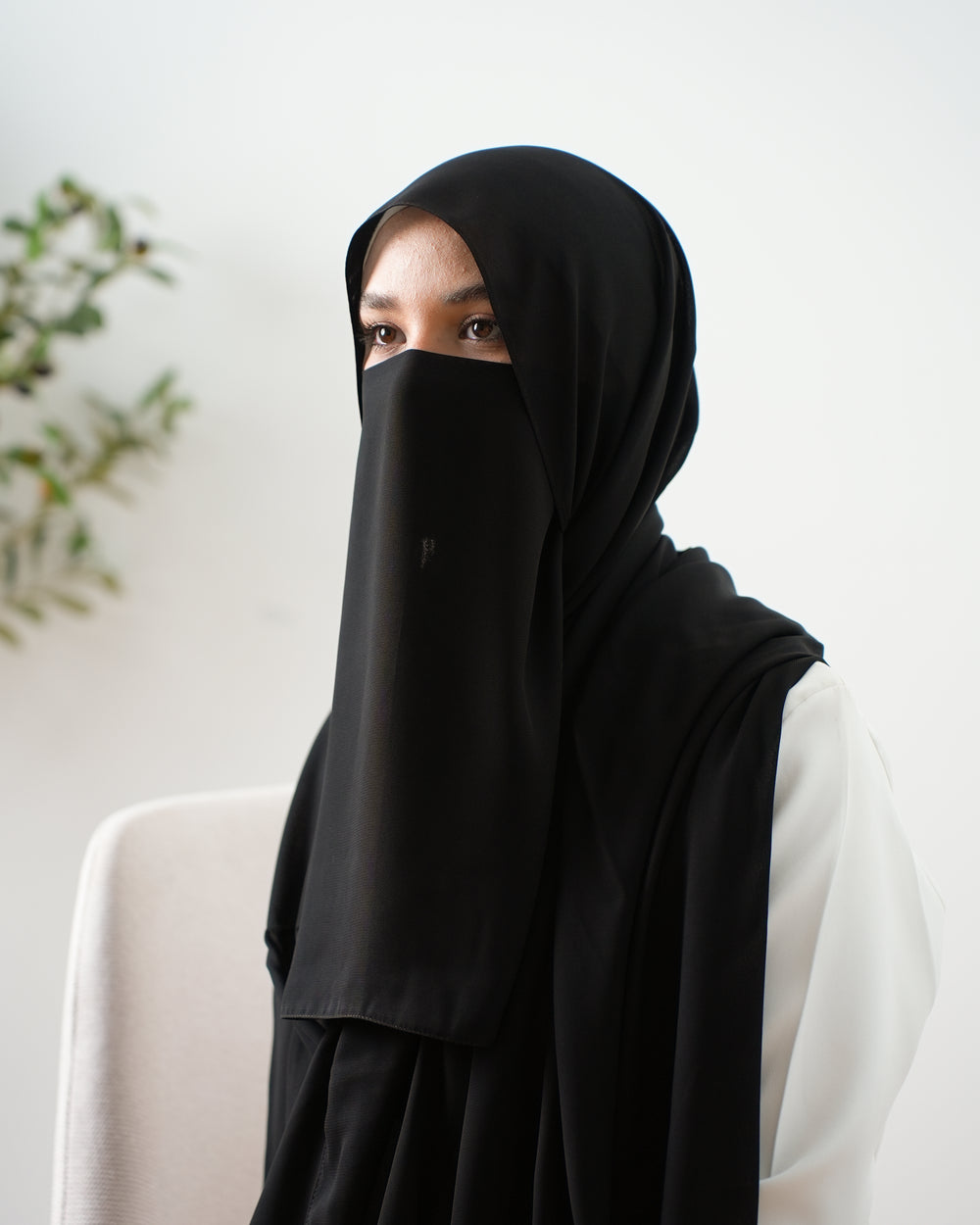 Stretch Niqab Black C3100