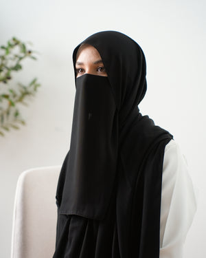Stretch Niqab Black C3100