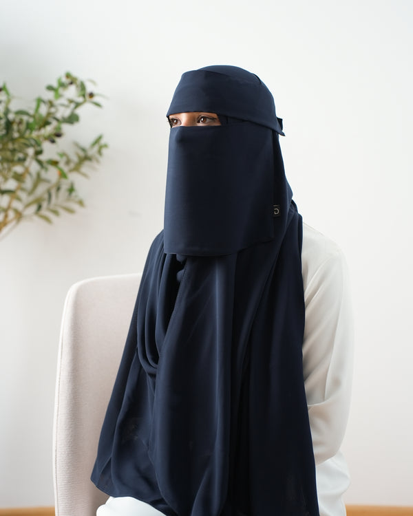 Niqab Malaky Dark Navy C3000