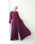 Pleated Jumpsuit Burgundy C150