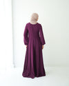 Pleated Jumpsuit Burgundy C150