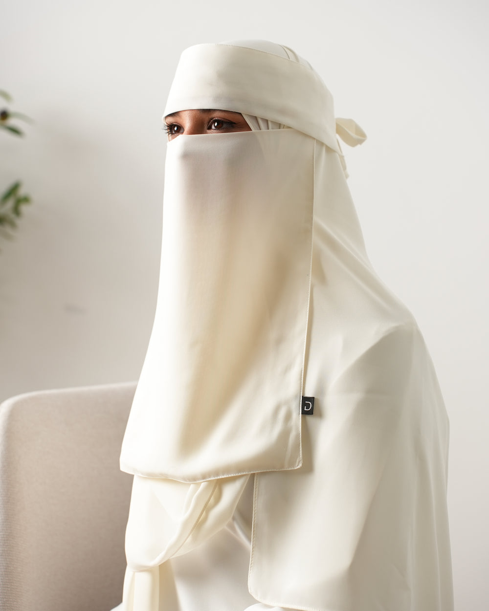 Niqab Malaky Off-white C3000