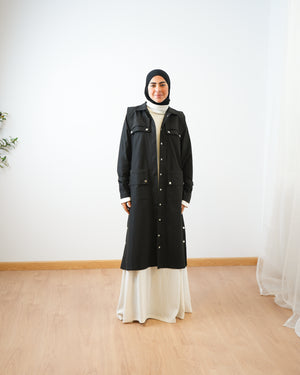 Gabardine Jacket Black C508