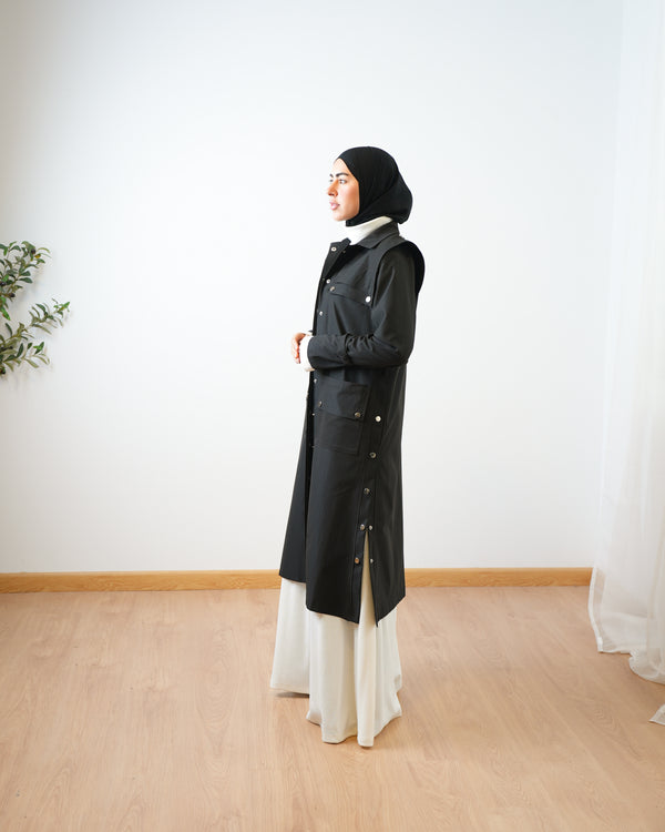 Gabardine Jacket Black C508