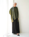 Free Size Poncho Metallic Olive C2193