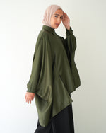 Free Size Poncho Metallic Olive C2193