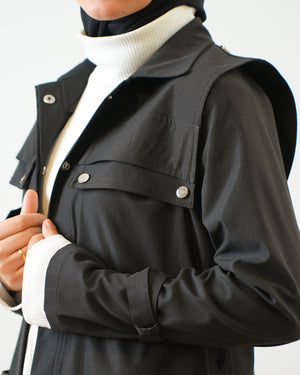 Gabardine Jacket Black C508