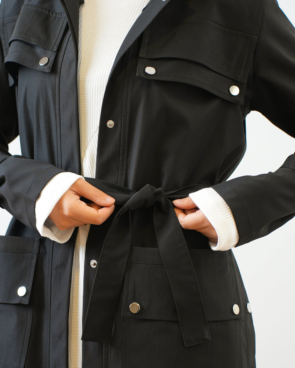 Gabardine Jacket Black C508