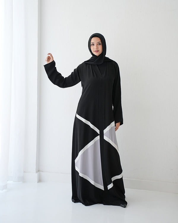 Silk Abaya Grey C90