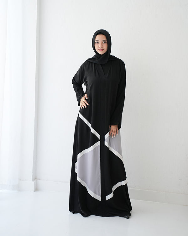 Silk Abaya Grey C90
